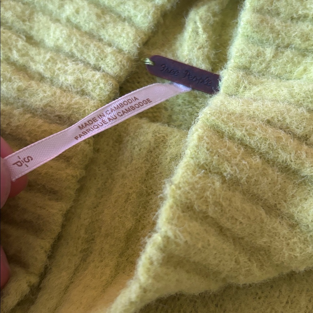 Free People Chartreuse Sweater (S) - Picture 3 of 4